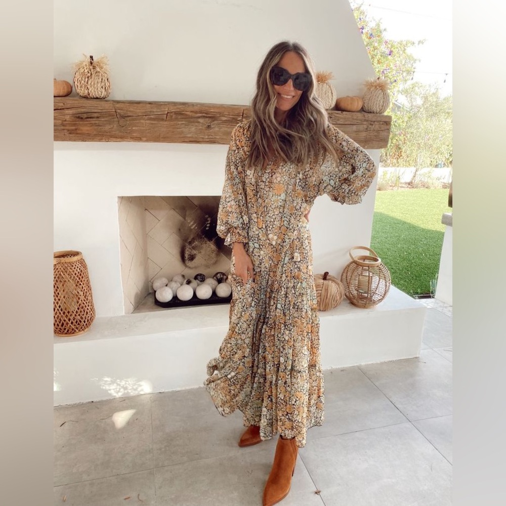 Feeling Groovy Black Combo Maxi Dress